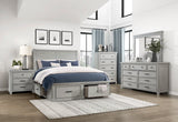 Willowbrook Light Gray Queen Platform Bed - Ornate Home