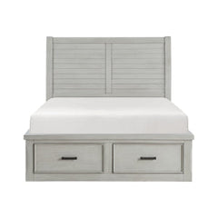Willowbrook Light Gray Queen Platform Bed - Ornate Home