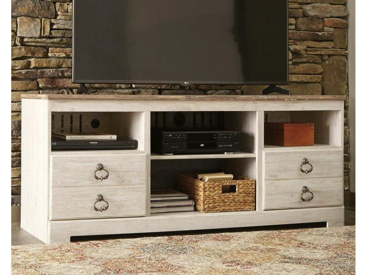 Willowton 64" TV Stand w/ Fireplace Option (Online Special Price) - Ornate Home