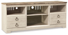 Willowton 64" TV Stand w/ Fireplace Option - Ornate Home