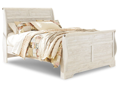 Willowton Gray Queen Sleigh Bed - Ornate Home