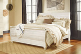 Willowton  King Sleigh Bed & Dresser & Mirror & Chest & Nightstand (Online Special Price) - Ornate Home