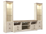 Willowton Whitewash 3-Piece Entertainment Center - Ornate Home