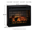 Willowton Whitewash 4-Piece Entertainment Center w/Electric Fireplace (Online Special Price) - Ornate Home