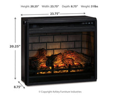 Willowton Whitewash 4-Piece Entertainment Center w/Electric Fireplace - Ornate Home