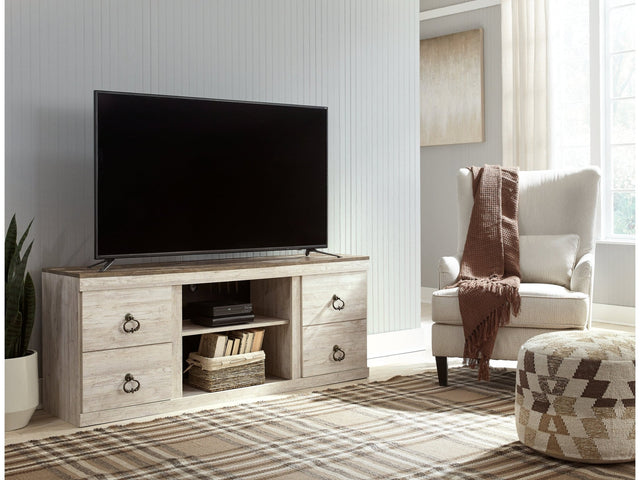 Willowton Whitewash 60" TV Stand (Online Special Price) - Ornate Home