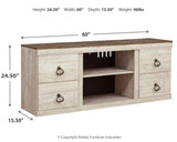 Willowton Whitewash 60" TV Stand (Online Special Price) - Ornate Home
