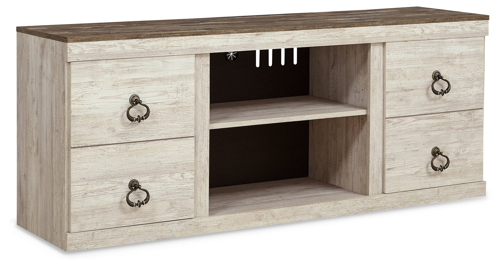 Willowton Whitewash 60" TV Stand (Online Special Price) - Ornate Home