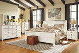 Willowton Whitewash California King Panel Bed (Online Special Price) - Ornate Home