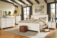 Willowton Whitewash California King Panel Bed - Ornate Home