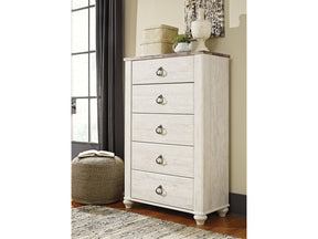 Willowton Whitewash Chest of Drawers - Ornate Home