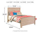 Willowton Whitewash Full Panel Bedroom Set with Nightstand (Online Special Price) - Ornate Home