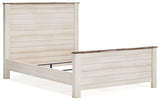 Willowton Whitewash Queen Panel Bed, Dresser and Mirror - Ornate Home