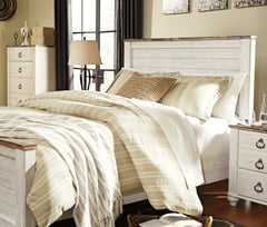 Willowton Whitewash Queen Panel Bed - Ornate Home