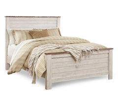 Willowton Whitewash Queen Panel Bed - Ornate Home