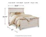 Willowton Whitewash Queen Panel Bed - Ornate Home