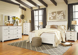 Willowton Whitewash Queen Panel Bed - Ornate Home