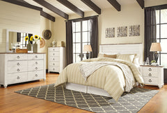 Willowton Whitewash Queen Panel Headboard   B267-57 - Ornate Home