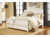 Willowton Whitewash Queen Sleigh Bed (Online Special Price) - Ornate Home