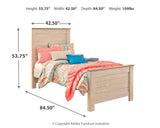 Willowton Whitewash Twin Panel Bedroom Set with Dresser (Online Special Price) - Ornate Home