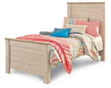 Willowton Whitewash Twin Panel Bedroom Set with Dresser (Online Special Price) - Ornate Home