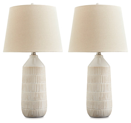 Willport Off White Table Lamp (Set of 2) - Ornate Home