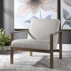 Wills Brass/Gray Contemporary Accent Chair - Ornate Home