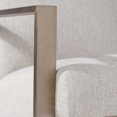Wills Brass/Gray Contemporary Accent Chair - Ornate Home