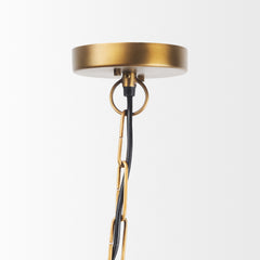 Willson Black/Antiqued Brass Iron Dome Pendant Light - Ornate Home