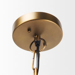 Willson Black/Antiqued Brass Iron Dome Pendant Light - Ornate Home