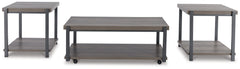 Wilmaden Gray/Black Table (Set of 3) - Ornate Home
