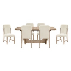 Wilshire Beige 7pc Dining Set - Ornate Home
