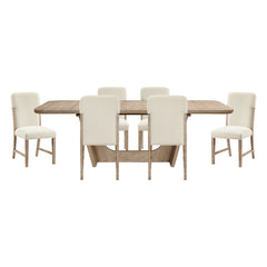 Wilshire Beige 7pc Dining Set - Ornate Home