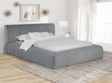 Wilshire Grey California King Upholstered Platform Bed - Ornate Home