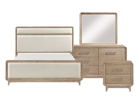 Wilshire Natural/Beige 4-Piece Queen Bedroom Set - Ornate Home