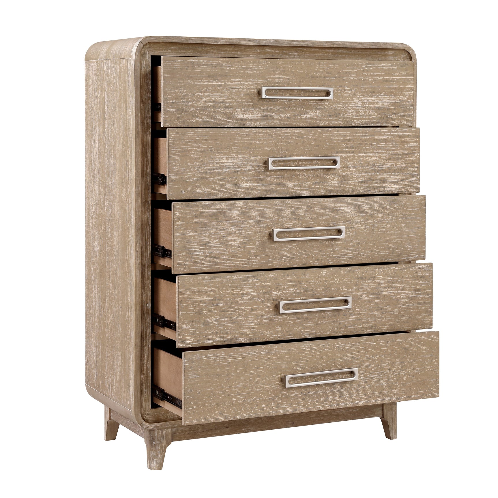 Wilshire Natural/Beige 5-Piece Queen Bedroom Set - Ornate Home