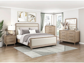 Wilshire Natural/Beige 5-Piece Queen Bedroom Set - Ornate Home
