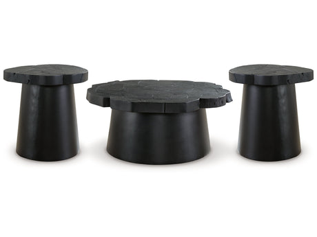 Wimbell Black Coffee Table and 2 End Tables - Ornate Home