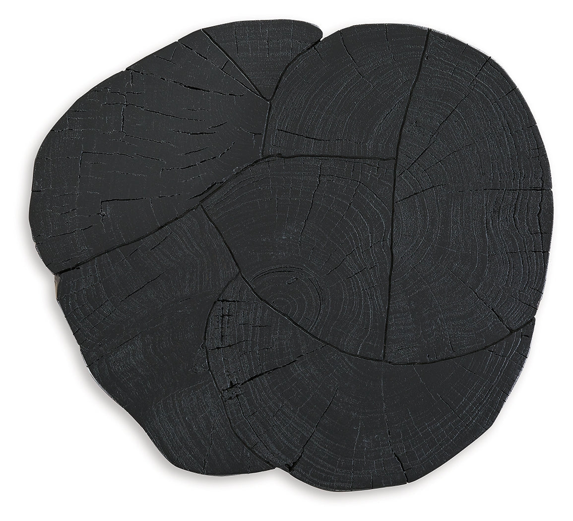 Wimbell Black Solid Wood Live Edge End Table - Ornate Home