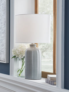 Wimlow Gray Blue Table Lamp - Ornate Home