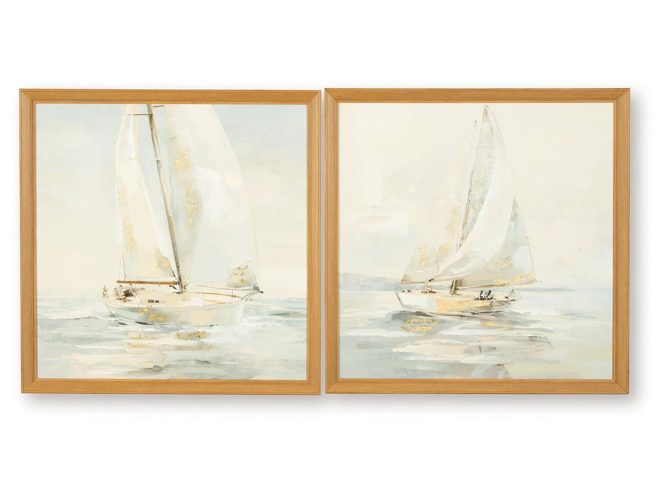 Winbrook Gray/Tan/Gold Finish Wall Art Set (Set of 2) (Online Special Price) - Ornate Home