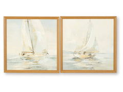 Winbrook Gray/Tan/Gold Finish Wall Art Set (Set of 2) - Ornate Home