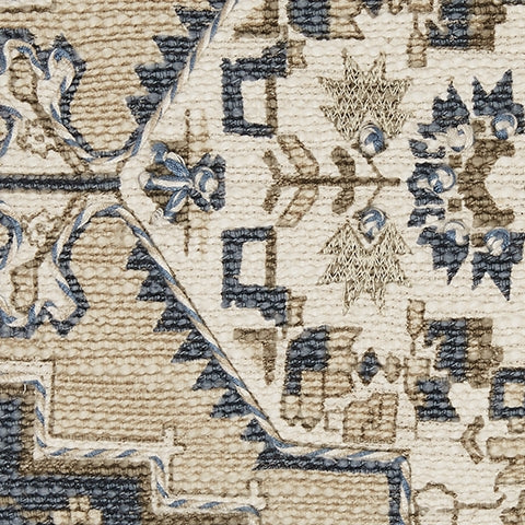 Winbury Blue/Tan/White Pillow - Ornate Home