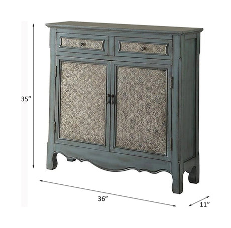 Winchell Antique Blue Console Table - Ornate Home