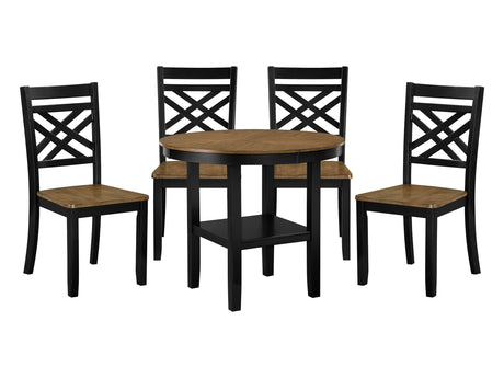 Winchester Brown/Black 5-Piece Pack Counter Height Set - Ornate Home