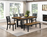 Winchester Brown/Black Dining Table - Ornate Home