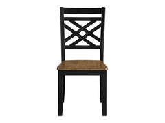 Winchester Brown/Black Side Chair (Set of 2) - Ornate Home