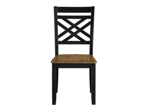 Winchester Brown/Black Side Chair (Set of 2) - Ornate Home