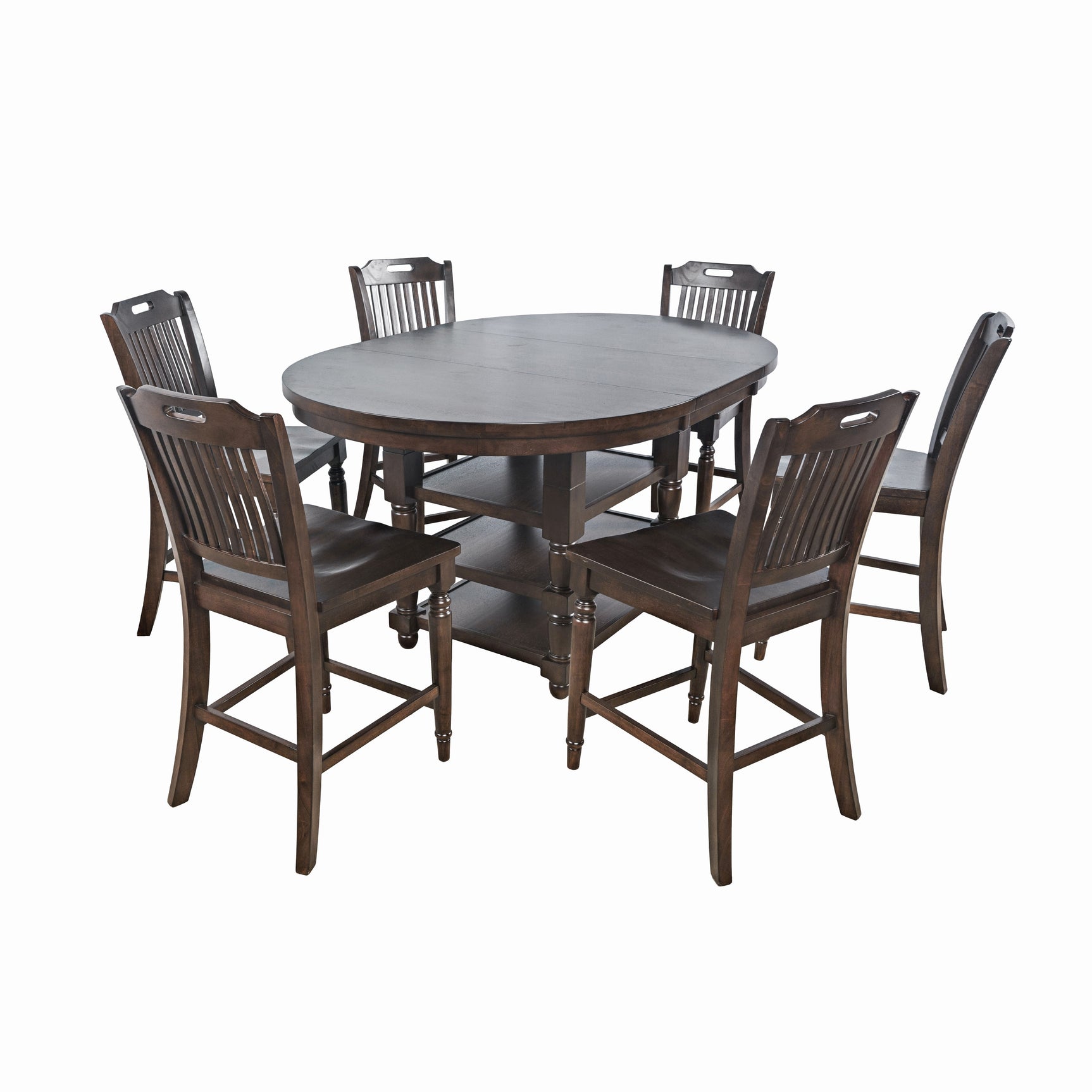 Winchester Portwood 66 High/Low Dining Table w/ 6 Stool - Ornate Home