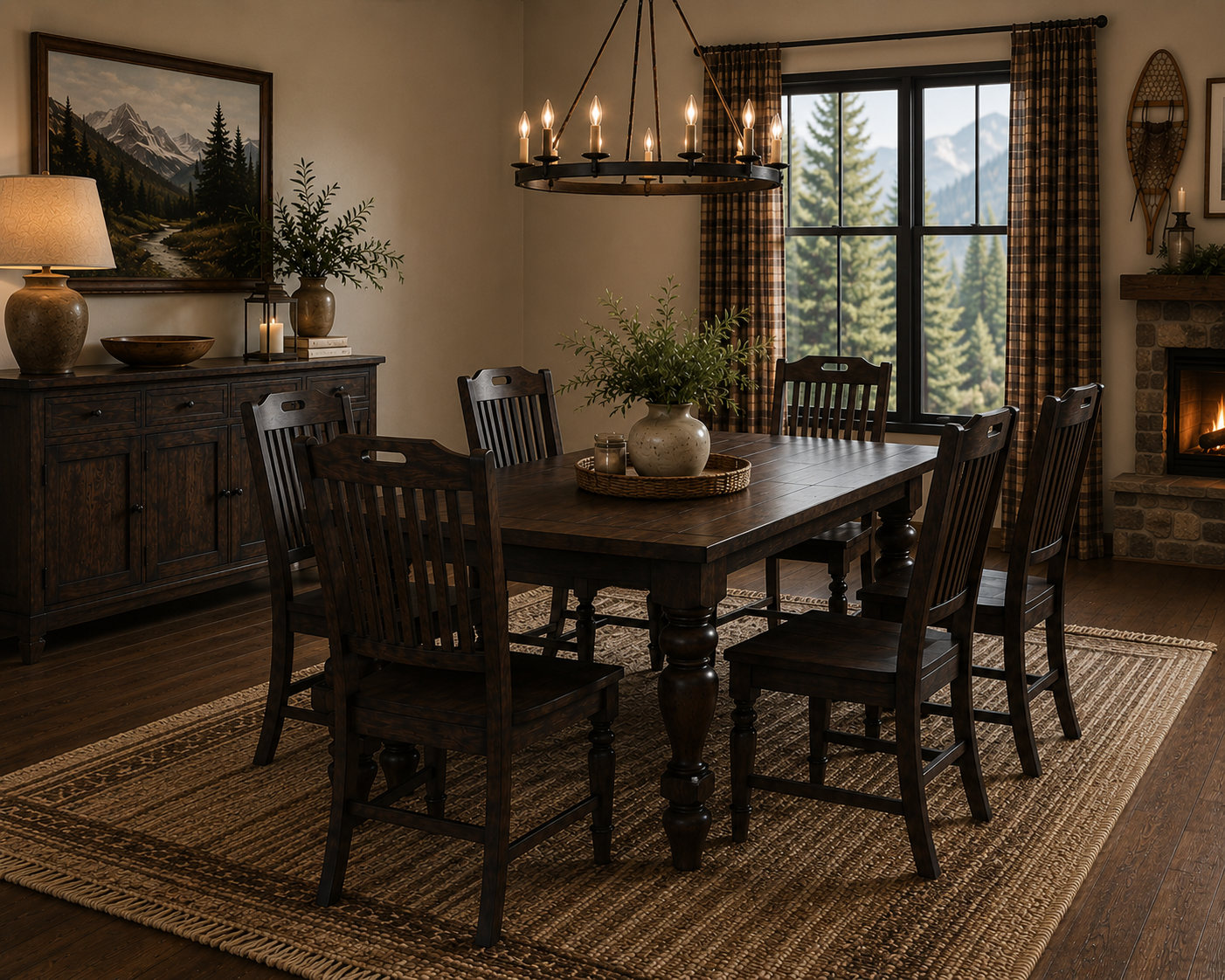 Winchester Portwood 88 Dining Table w/ 6 Chair - Ornate Home